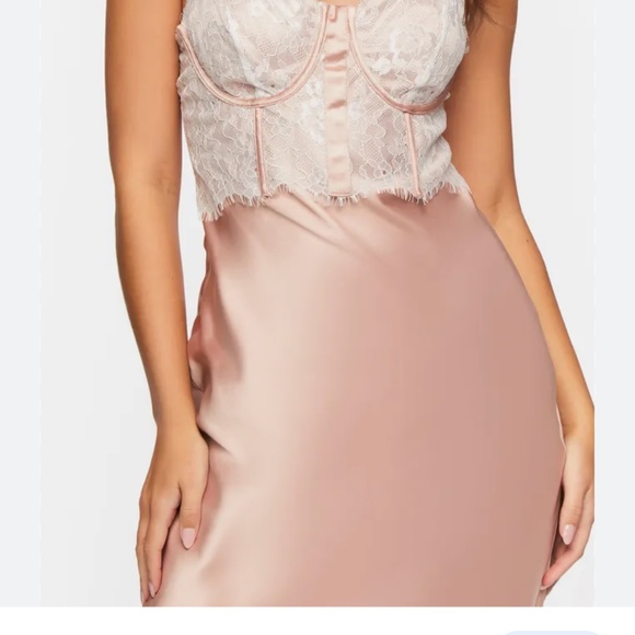 Forever 21 Bustier Satin Slip Midi Dress - Picture 3 of 12